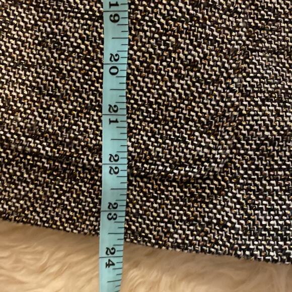 Dana Buchman Beaded Tweed Blazer w/ Metallic Gold Shimmer Thread EUC Sz 14 - Picture 9 of 11